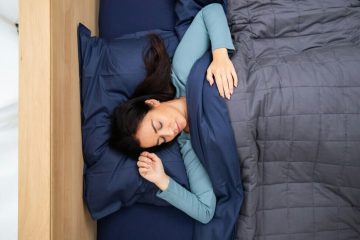 Girl sleeping on the bed